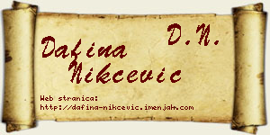 Dafina Nikčević vizit kartica